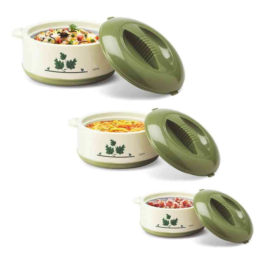 Milton orchid 3 pieces junior insulated casserole set