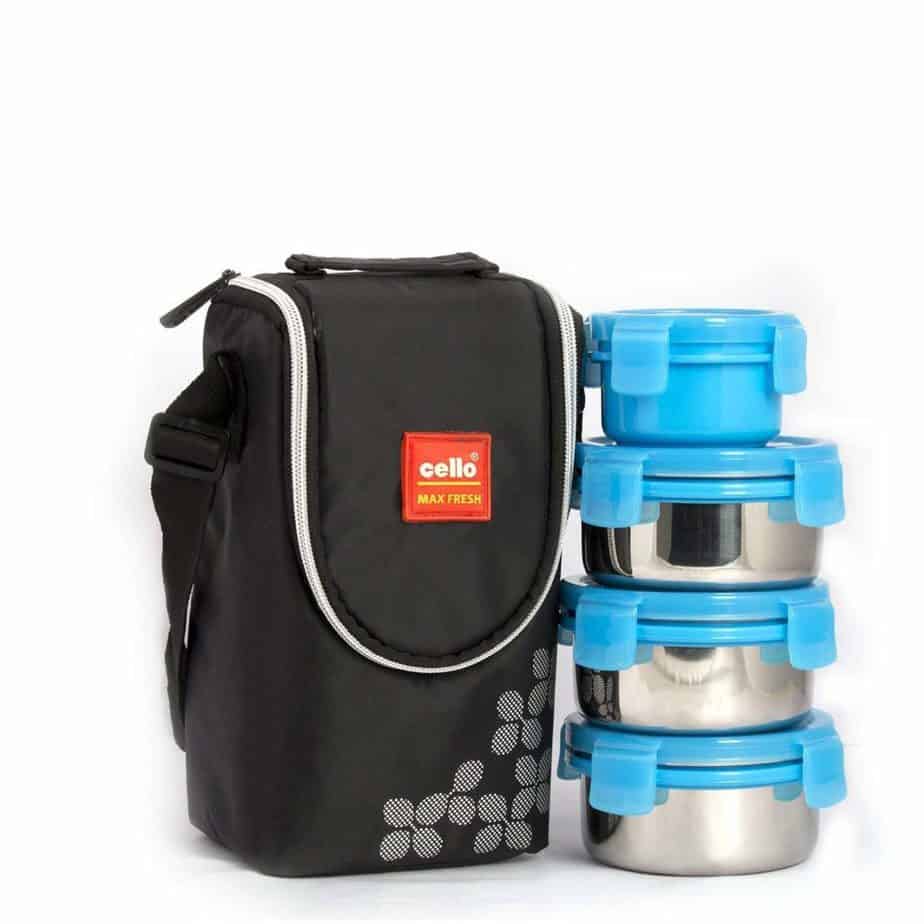 Cello Max Fresh Steel Lunch Box Set