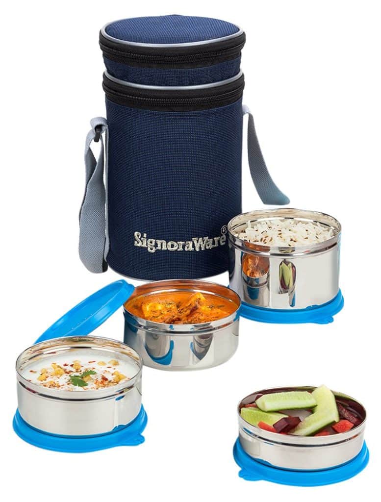 Signoraware Executive Stainless-steel Lunch Box Set