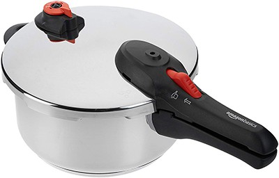 AmazonBasics Stainless-Steel Pressure Cooker 4-Litres