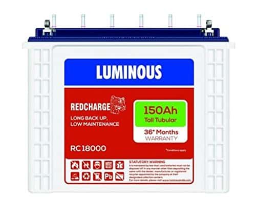  LUMINOUS RC 18000 150 AH Tall Tubular Battery