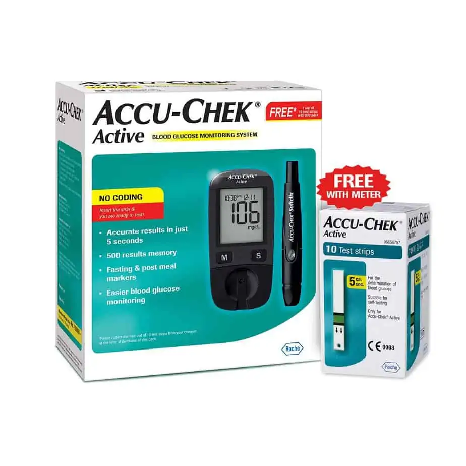  Accu Chek Active Blood Glucose Meter Kit