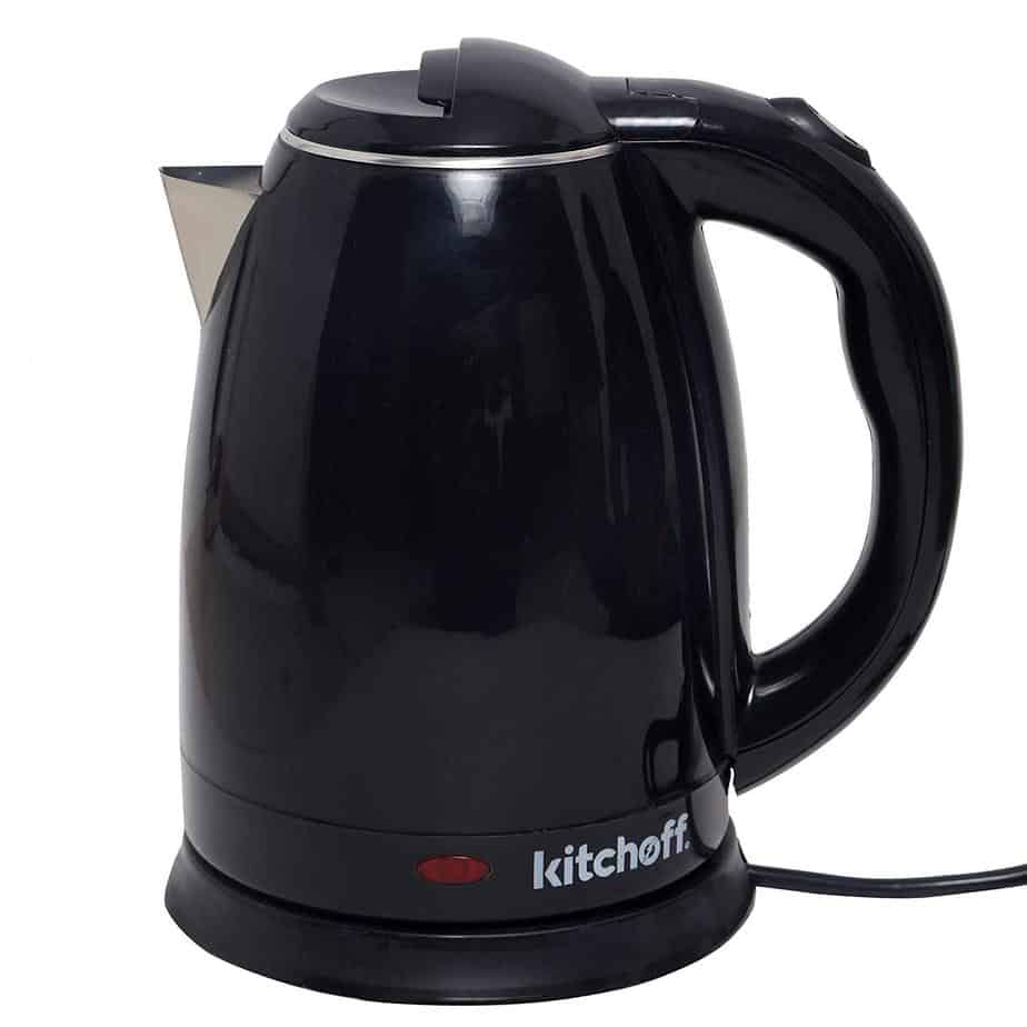  Kitchoff Stainless Steel Double Body Black Coated Automatic Electric Kettle 