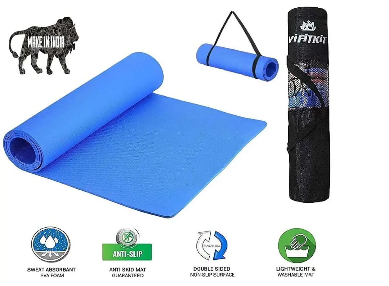  VIFITKIT Non-Slip Yoga Mat with Shoulder Strap and Carrying Bag 