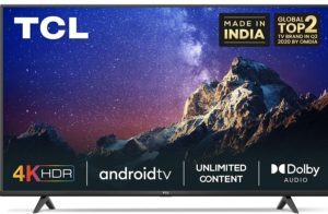 TCL 4K Ultra HD Certified Android Smart LED TV 43P615 (Black)